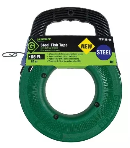 Greenlee FTS438-65 65-Feetx1/8-Inch Steel Fish Tape