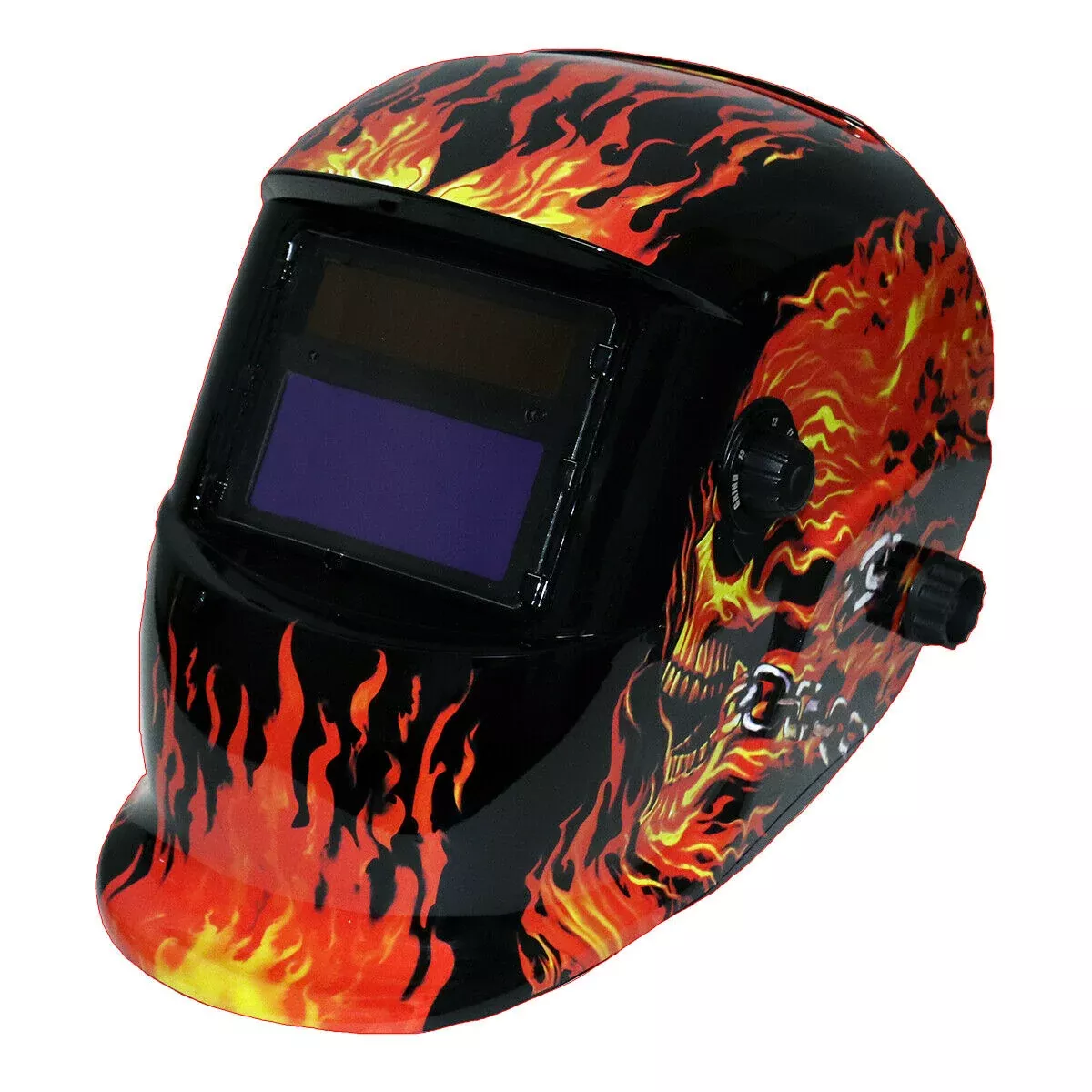 GRIP 85209 (Skull/Flames)Auto Darkening Welding Helmet Adjustable