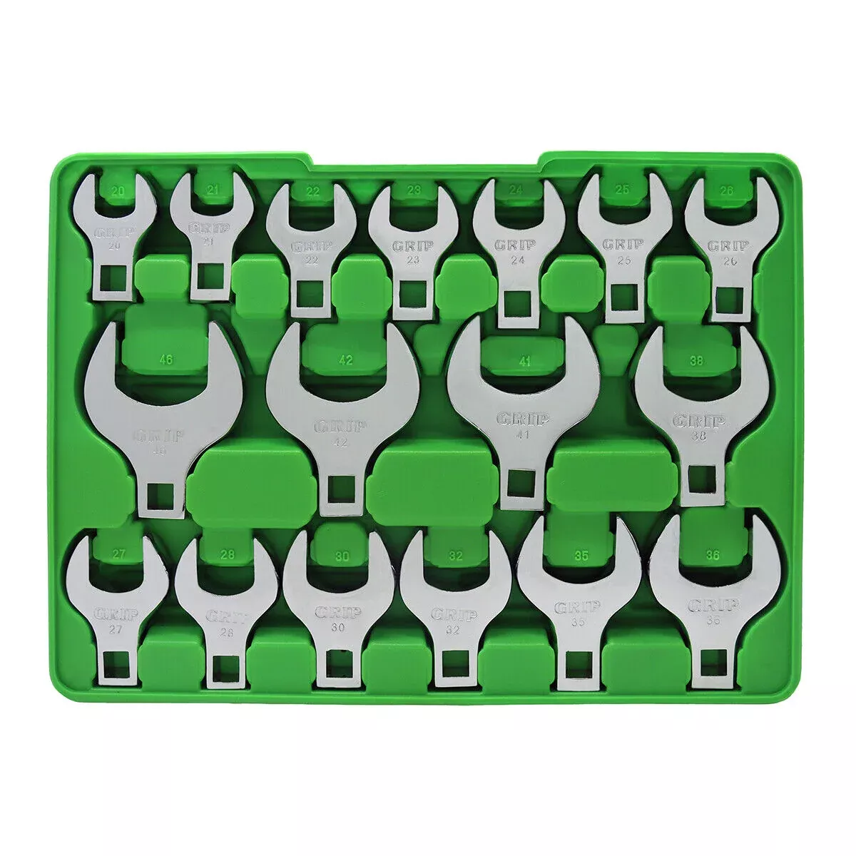 GRIP 90152 17 Piece Jumbo Crowfoot Metric Wrench Set