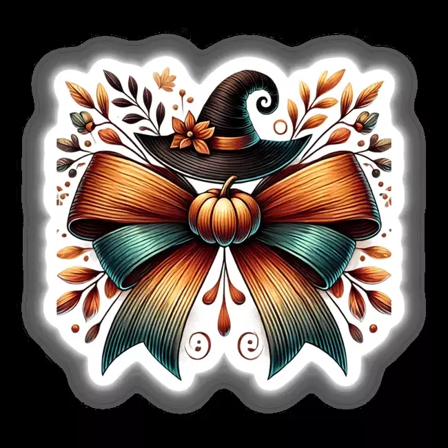 Halloween Coquette Bow Witch Hat Pumpkin
