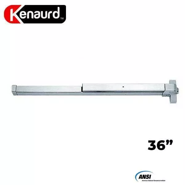 Heavy Duty Panic Bar - Exit Device - Push Bar With Dogging - Grade 1 - Aluminum Finish - 36"