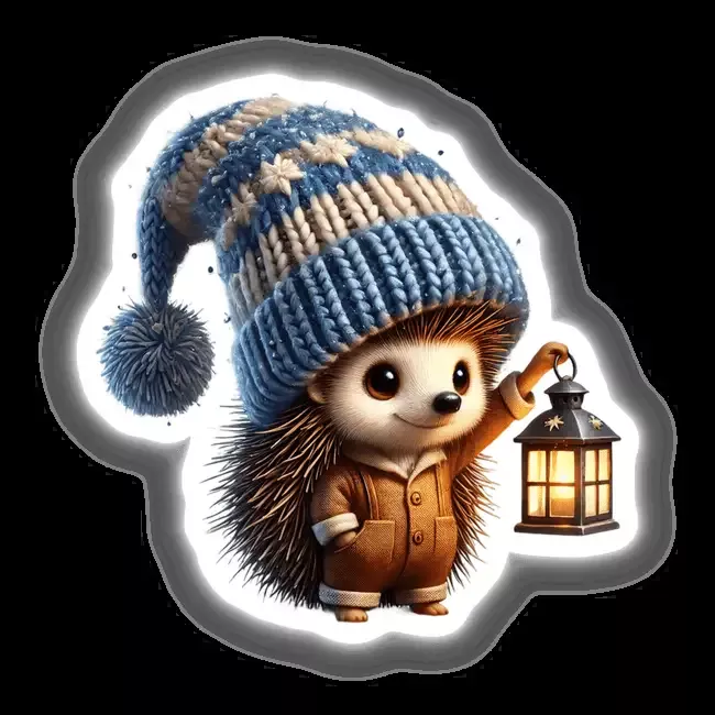 Hedgehog Gnome with Lantern