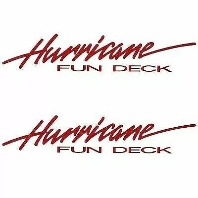 ” Hurricane Fun Deck Boat ” Marine Decals (Set Of 2) – OEM New Oracle