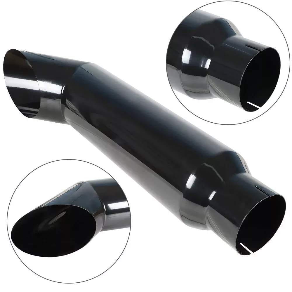 Inlet 5" Outlet 7" Long36" Black Miter Angle Cut Diesel Smoker Exhaust Stack Tip