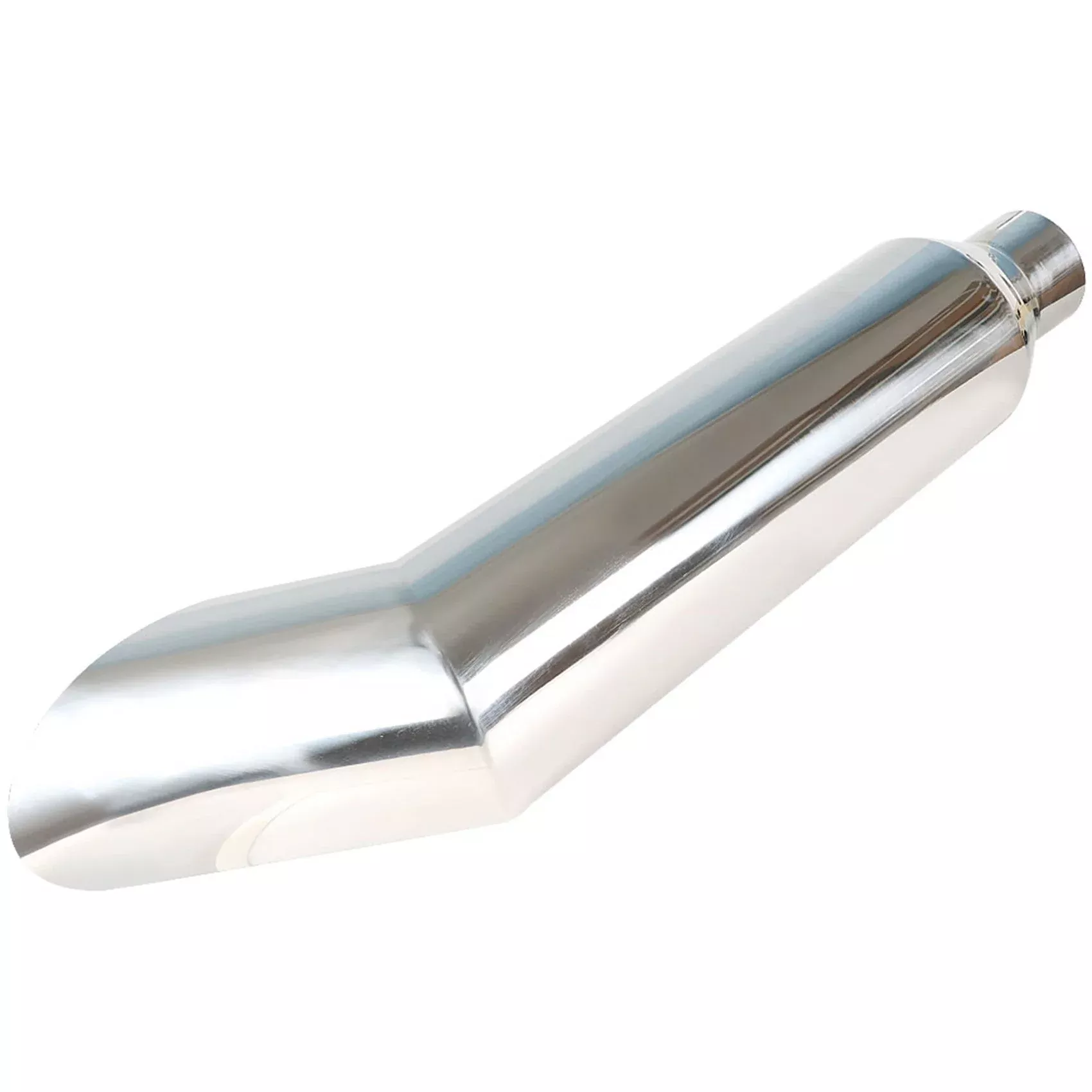 Inlet 5" Outlet8" Long36" Diesel Smoker Exhaust Stack Tip Miter Angle Cut Silver