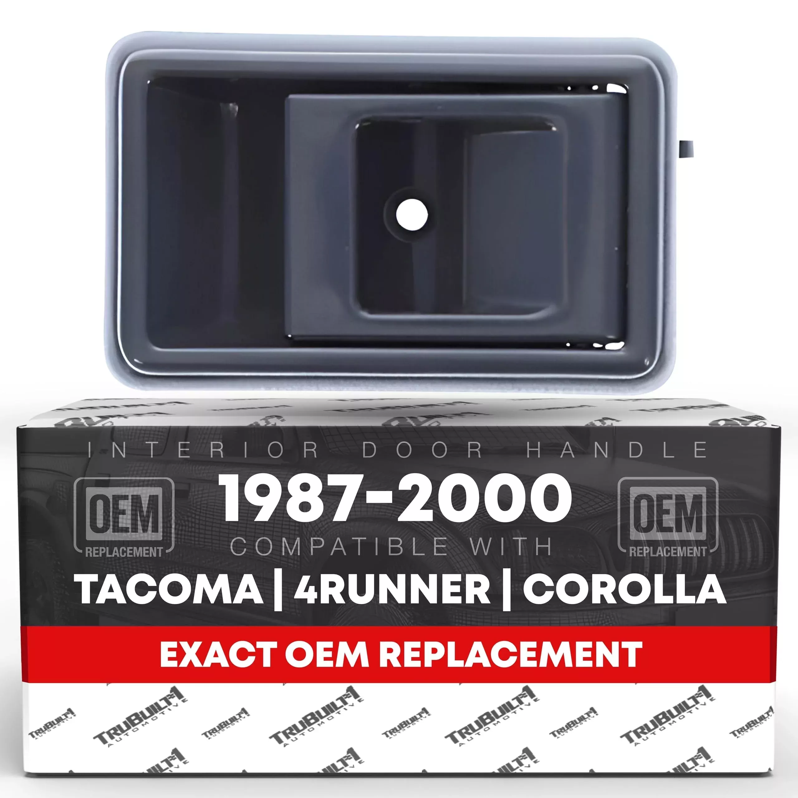 Interior Front or Rear Passenger Door Handle - Compatible with 1988-1993 Toyota Corolla, 89-95 4Runner, 89-95 Pickup, 95-00 Tacoma - Gray, Plastic - OEM 6920504010, 6920510040, 6920589105, 93959 - Gray,Passenger Door Handle