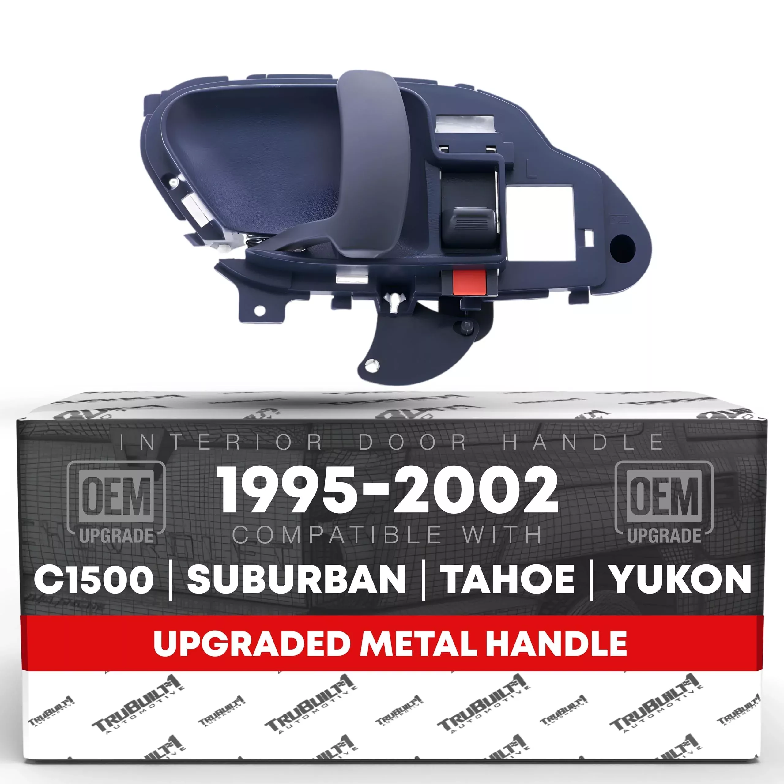 Interior Front/Rear Driver Door Handle - Compatible with 1995-1999 Chevrolet GMC C1500 & K1500 Suburban, C2500 & K2500 Suburban, 95-00 C3500 & K3500, 95-02 C3500HD, C5500 - Blue - OEM 15708045, 77572 - Front & Rear Left Side