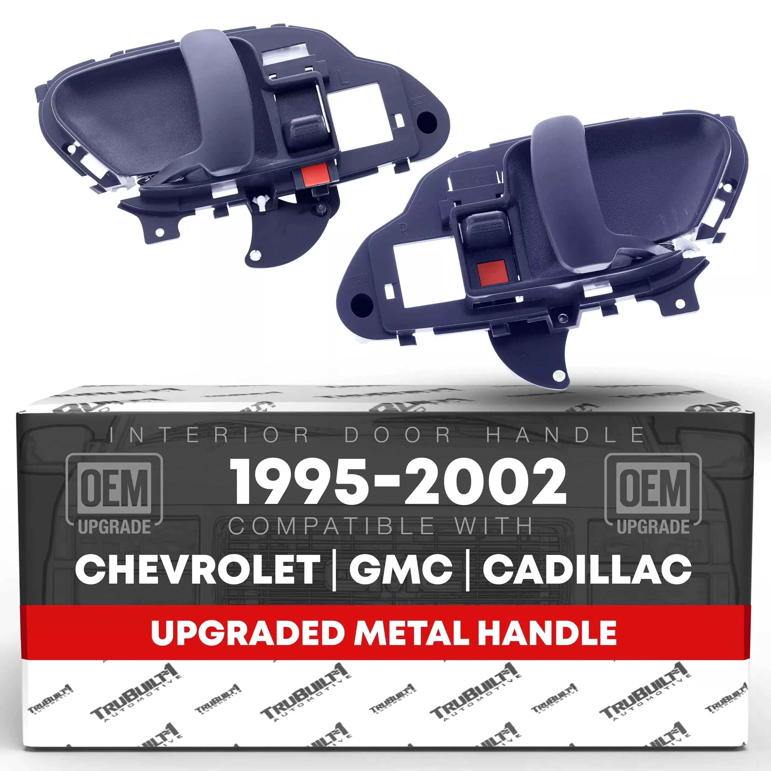 Interior Front/Rear Driver & Passenger Door Handle - Compatible with 1995-1999 Chevrolet GMC C1500 K1500 Suburban, C2500 K2500 Suburban, 95-00 C3500 K3500, 95-02 C3500HD, C5500 - Blue - OEM 15708045 - Driver & Passenger Sides