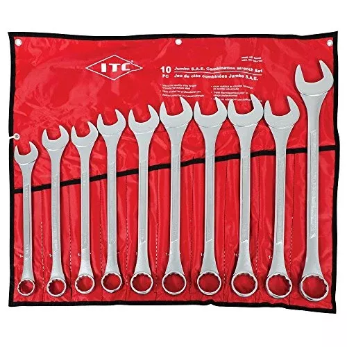 ITC Professional 10-Piece Jumbo S.A.E. Combination Wrench Set, 20202