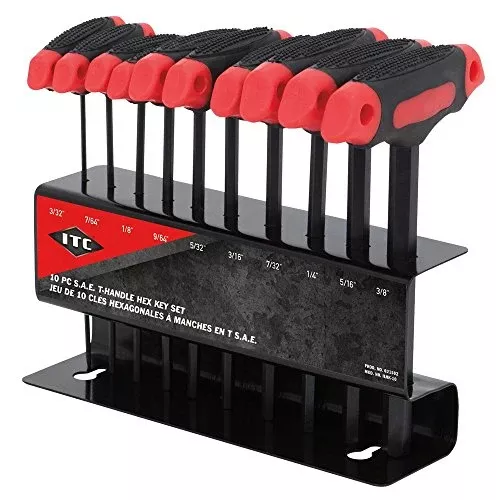 ITC Professional 10-Piece S.A.E. T-Handle Hex Key Set, 21502