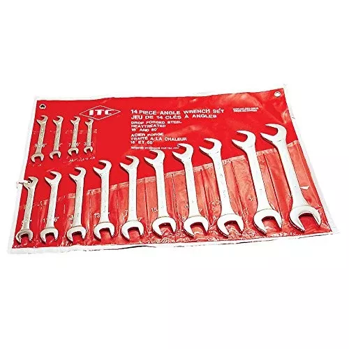 ITC Professional 14-Piece S.A.E. Angle Wrench Set-60-Degree and 15-Degree, 20222