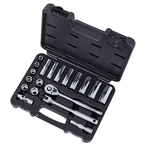 ITC Professional 20-Piece 3/8-inch Drive, SAE Chrome Socket Set, 20123