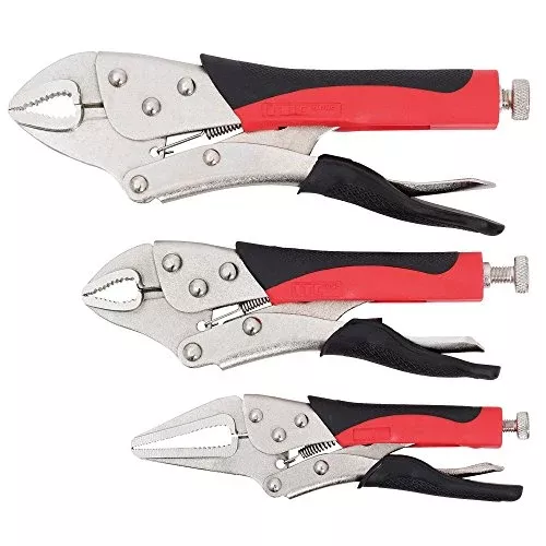ITC Professional 3-Piece Cushion Grip Locking Pliers Set, 20606