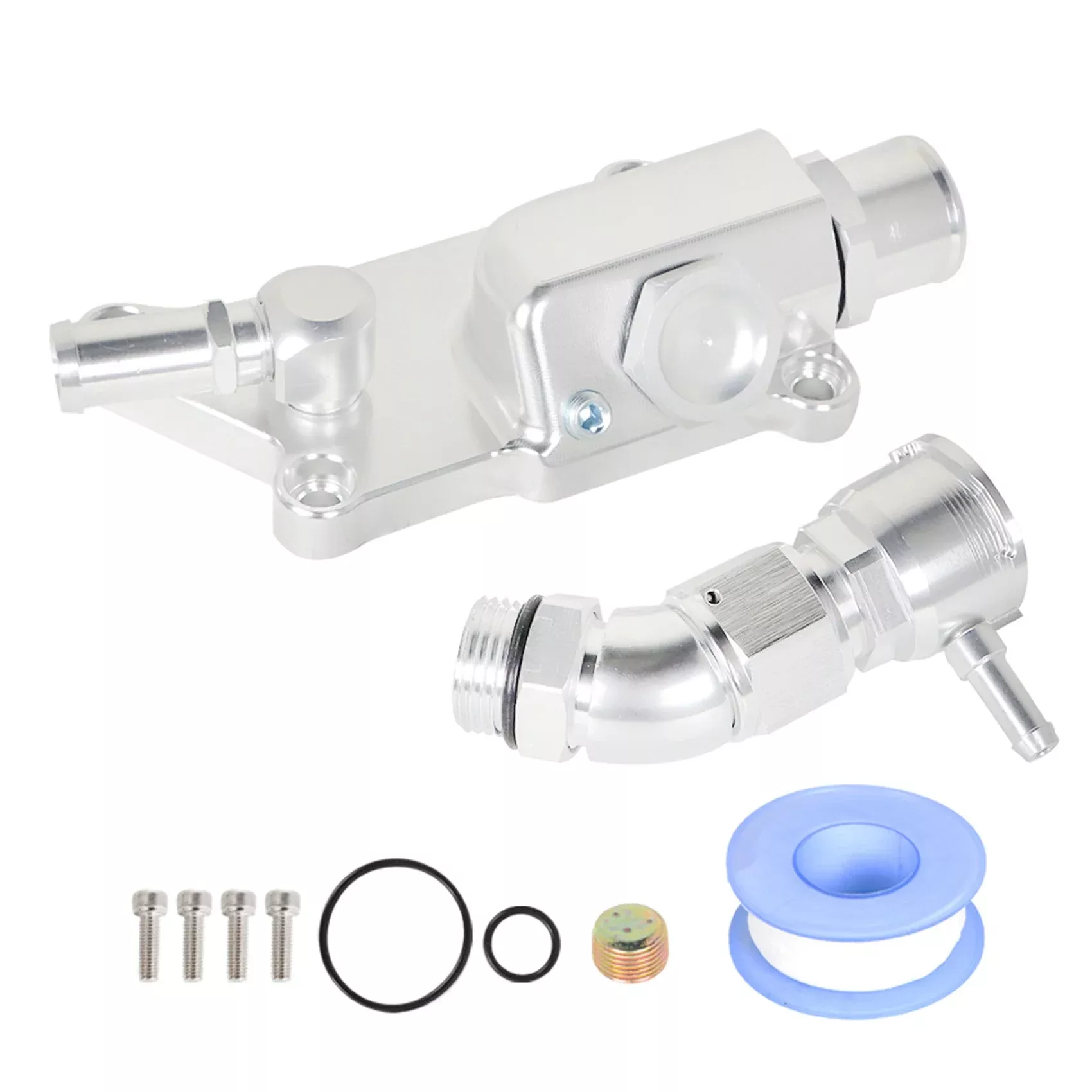K Series Upper Coolant Housing W/ Straight Elbow Hose Fitting For K20Z3 K24