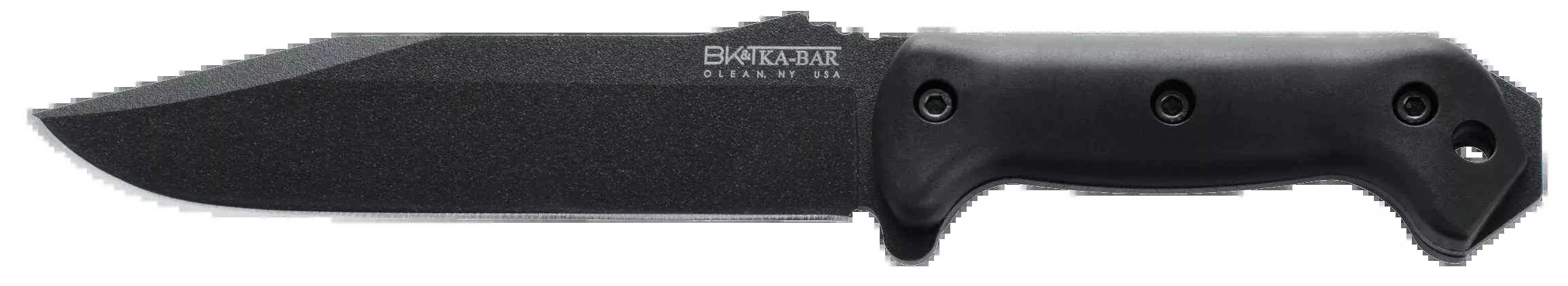 Ka-Bar BK7 Becker Combat Utility 7" Fixed Clip Point Plain Black 1095 Cro-Van Blade Black Ultramid Handle