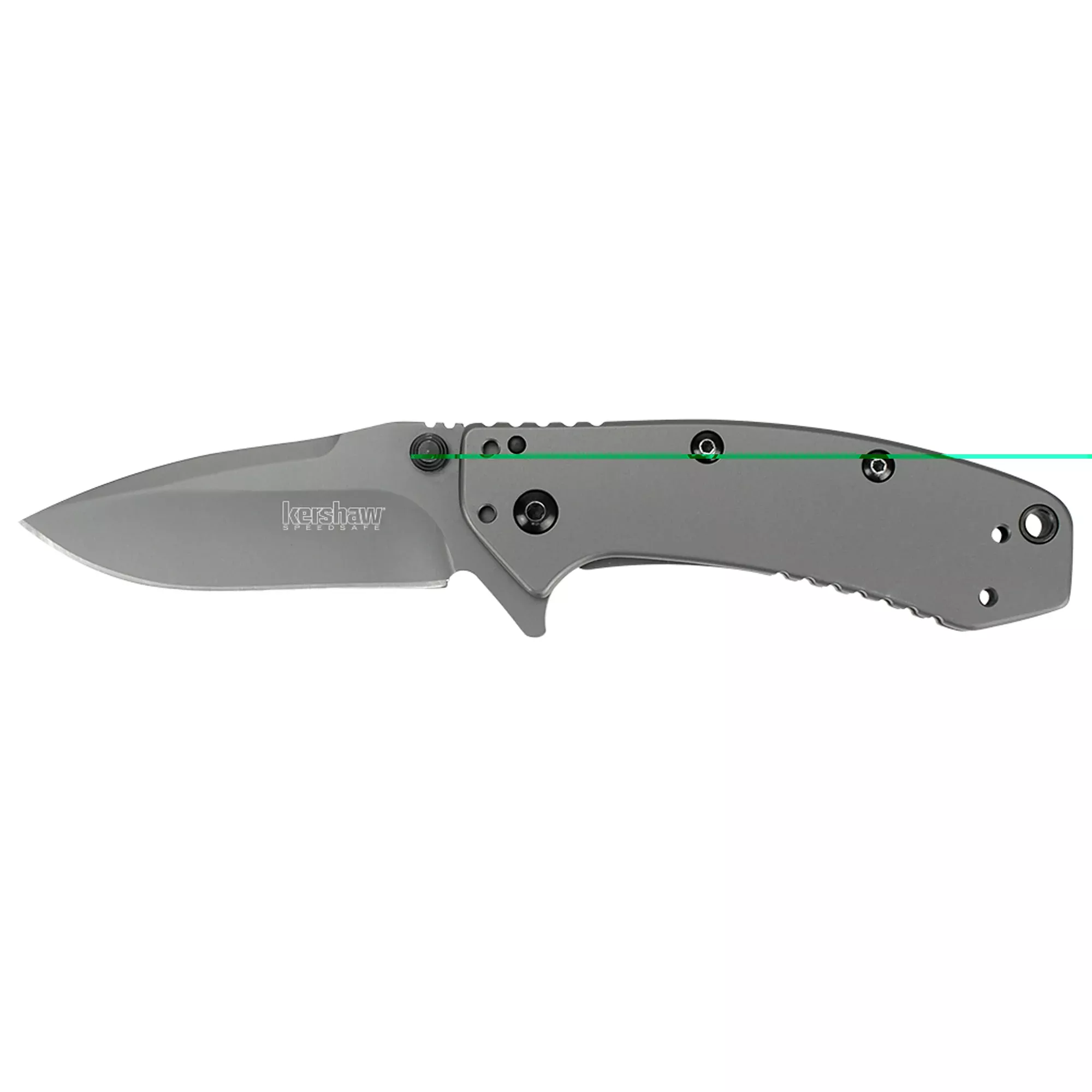 Kershaw 1555TI Cryo2.75" Folding Drop Point Plain Gray TiN 8Cr13MoV SS Blade Gray PVD Stainless Steel Handle Includes Pocket Clip