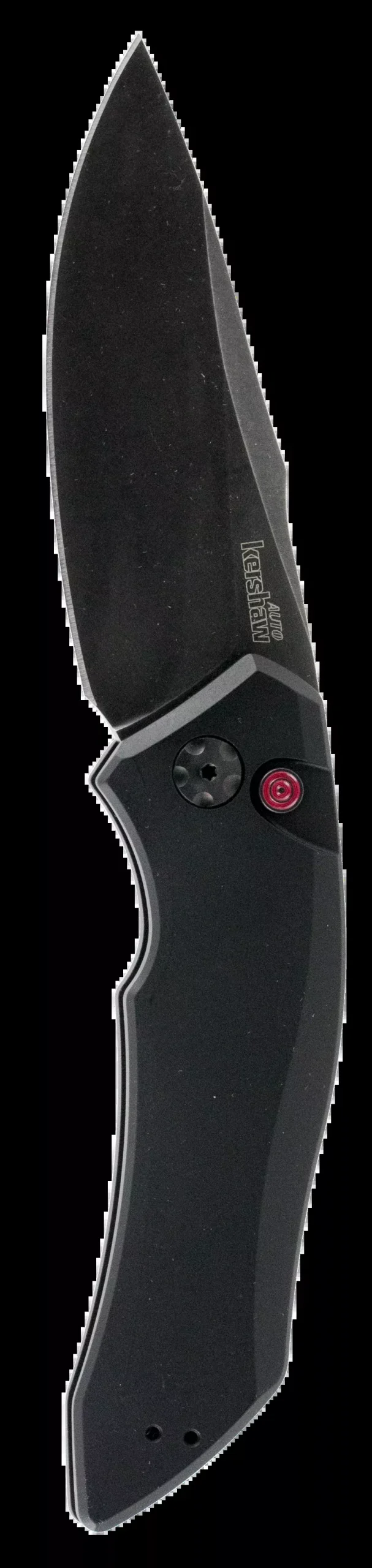 Kershaw 7100BW Launch 1 3.40" Folding Drop Point Plain Black Oxide Blackwash Black Oxide CPM 154 Blade Black Anodized Aluminum Handle Includes Pocket Clip