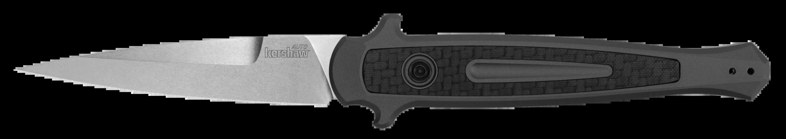 Kershaw 7150 Launch 8 3.50" Folding Spear Point Plain Stonewashed CPM 154 SS Blade Gray w/Insert Aluminum/Carbon Fiber Handle Includes Pocket Clip