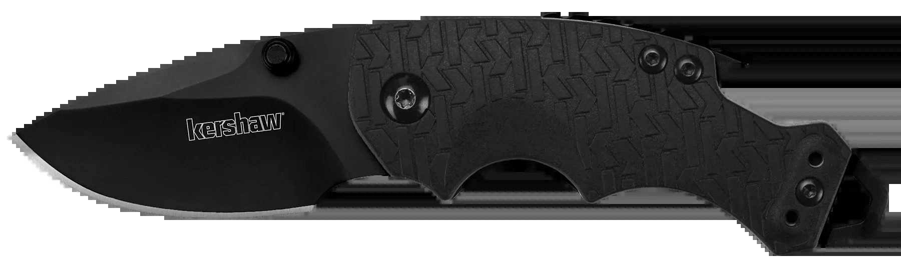 Kershaw 8700BLK Shuffle2.40" Folding GFN Plain Black Oxide 8Cr14MoV SS Blade Black K Textured Glass-Filled Nylon Handle Includes Pocket Clip