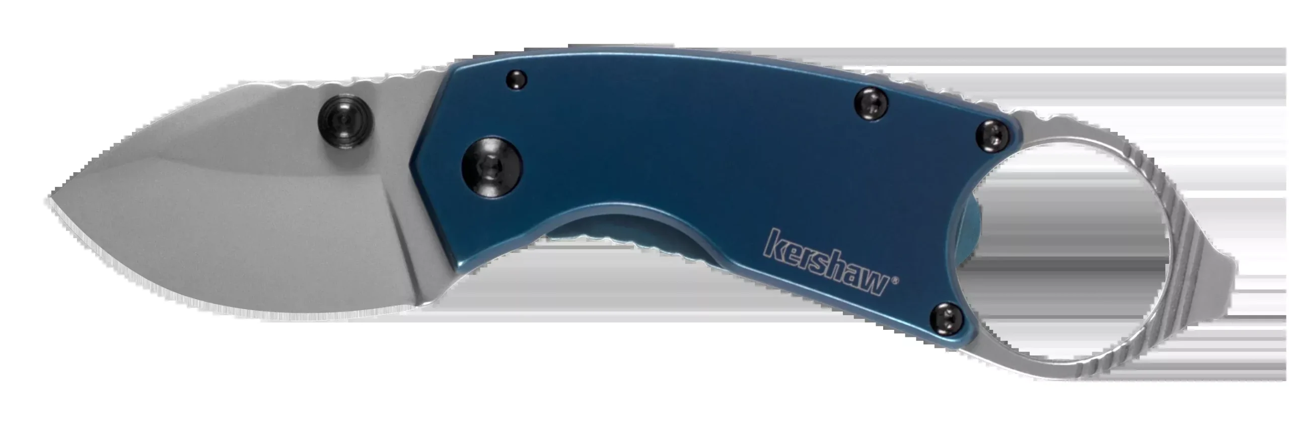 Kershaw 8710 Antic1.70" Folding Drop Point Plain Bead Blasted 8Cr13MoV SS Blade Blue PVD Stainless Steel Handle Includes Pocket Clip