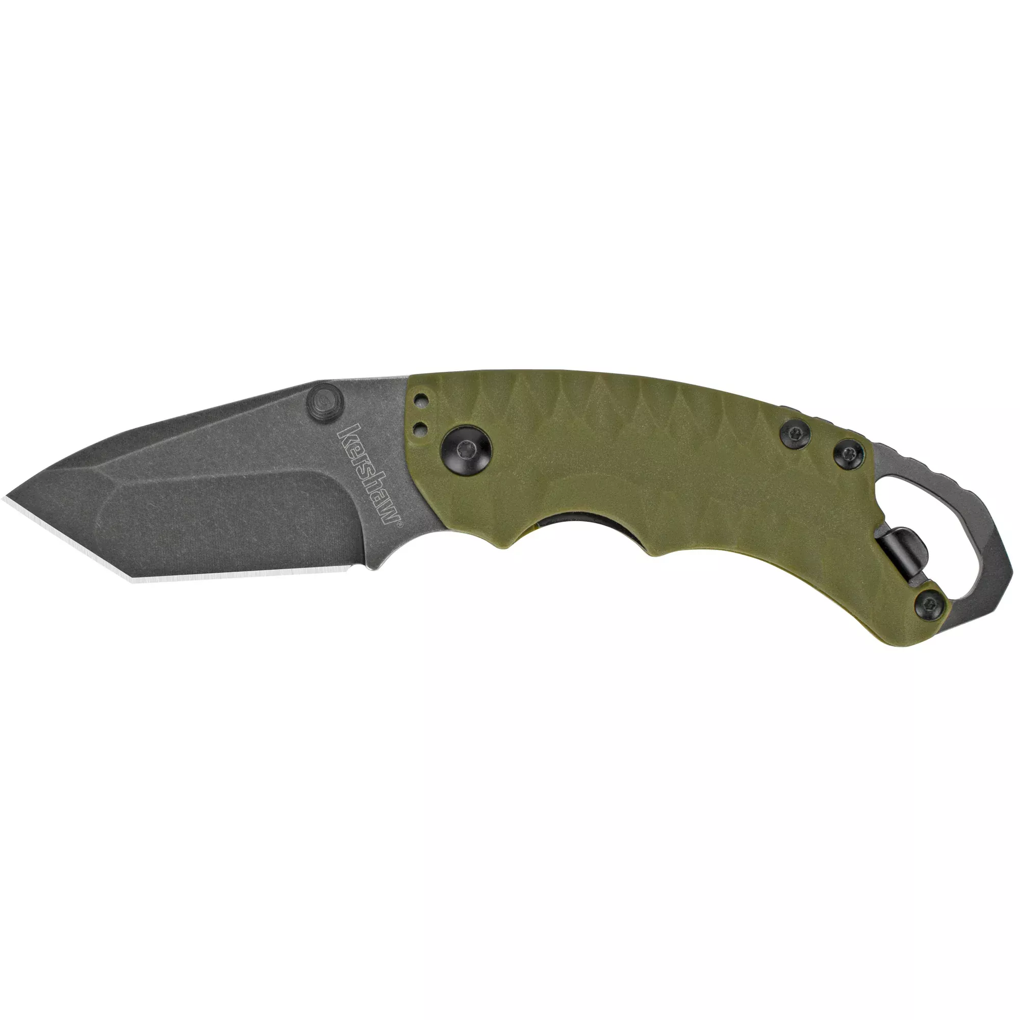 Kershaw 8750TOBLW Shuffle II Olive Green 2.6 8Cr13MoV Stainless Steel Tanto Fiberglass Reinforced Nylon in.