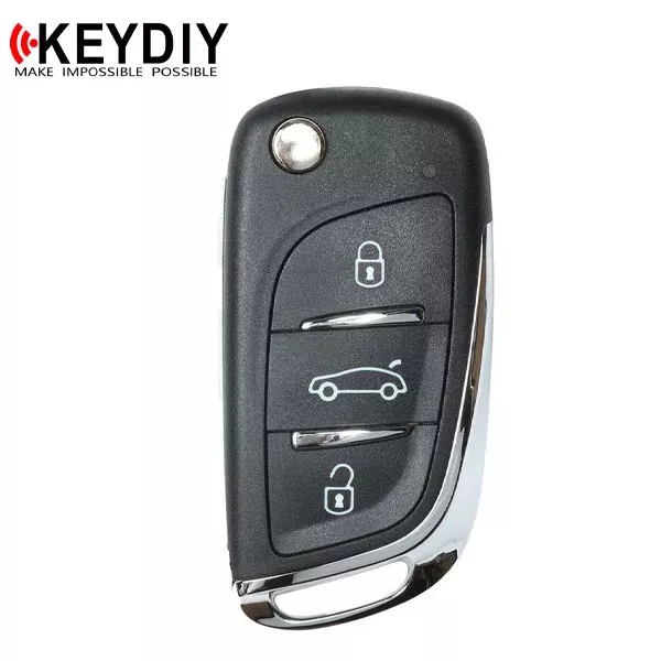 KEYDIY - Generic Style - 3-Button Flip Key Blank - Black(KD-B11DS)