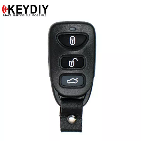 KEYDIY - Hyundai / Kia Style - 3-Button Keyless Entry Remote Blank - Black(KD-B09-3)