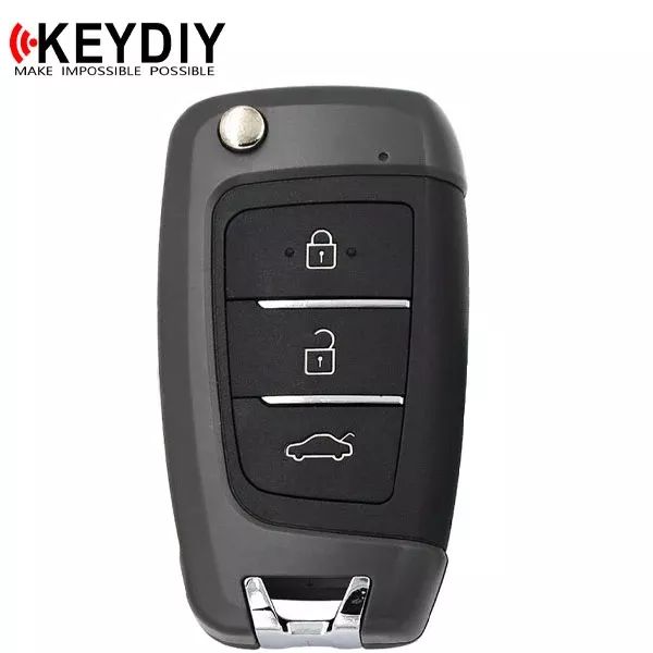 KEYDIY - Hyundai Style - 3-Button Flip Key Blank w/ Integrated Chip (KD-NB25)
