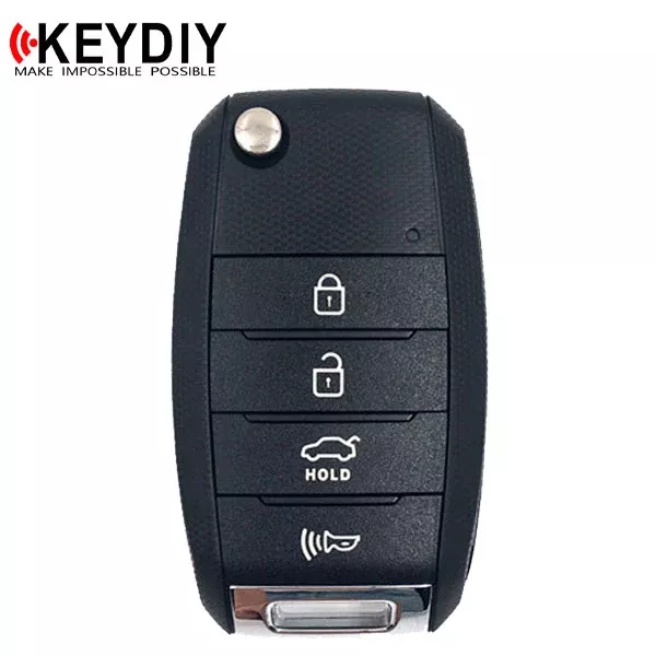 KEYDIY - Kia Style - 4-Button Flip Key Blank - Black(KD-B19-3-1)