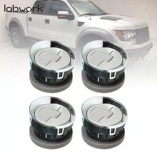 Labwork For 09-14 Ford F150 Interior 4 X AC Heater Air Vent Dash Dashboard Louvre Chrome