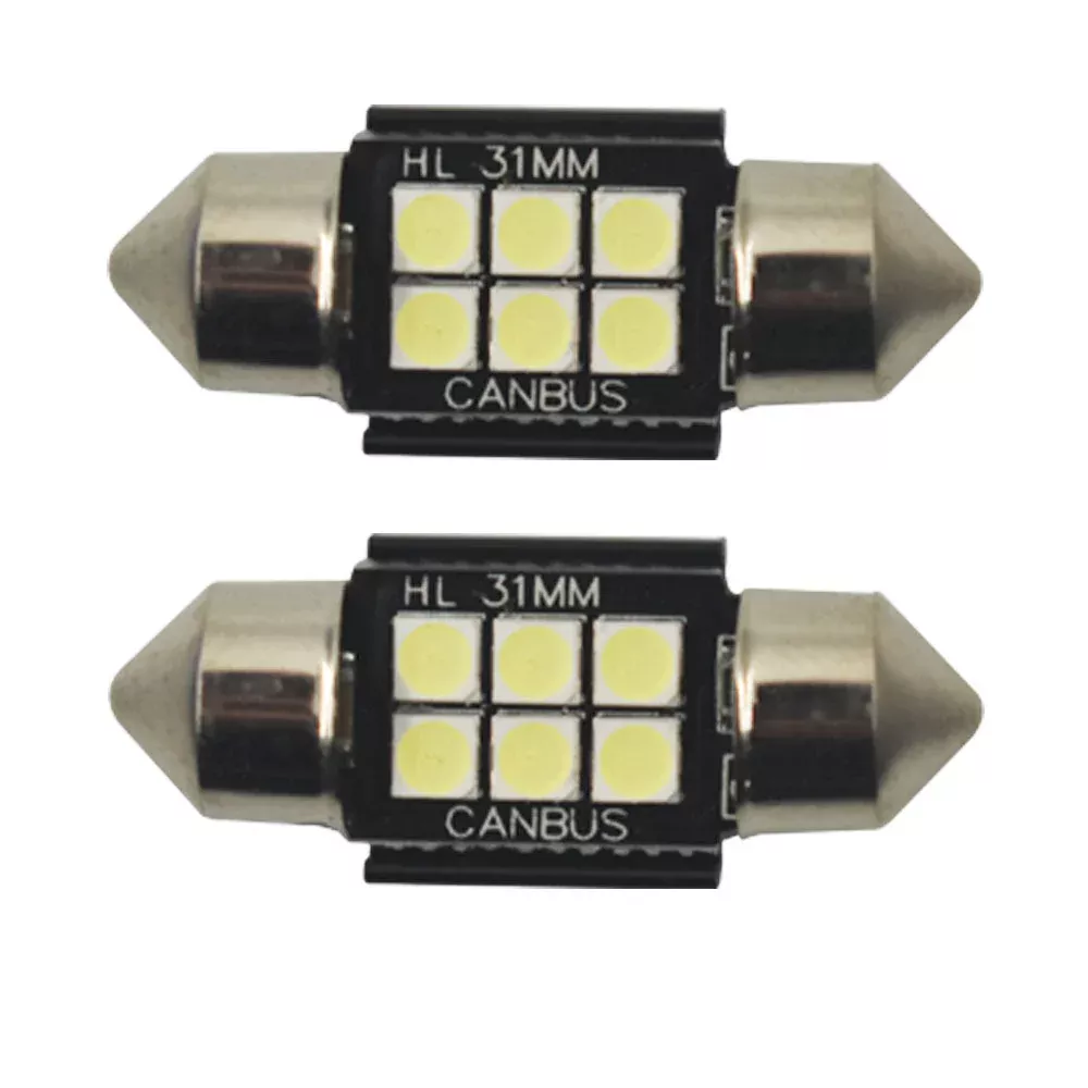 labwork 1.25 31MM Festoon DE3175 Bulbs White Extremely Bright led 400 Lumens LED Bulbs for Interior Car Truck Lights License Plate