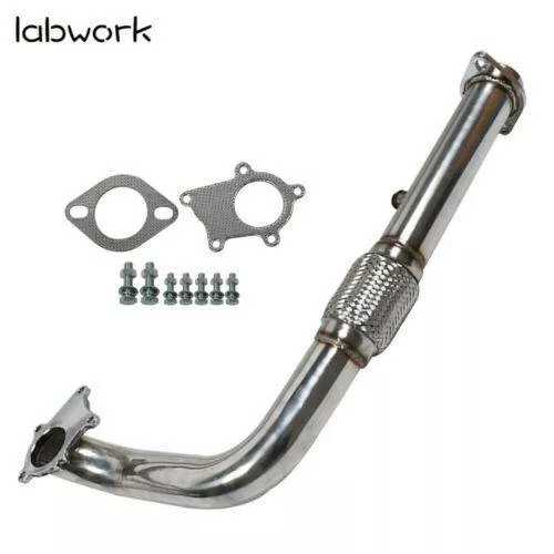 Labwork 2.5" SS Passenger Pipe For 88-00 Honda Civic B Series T3/T4-5 Bolt Turbo Flange