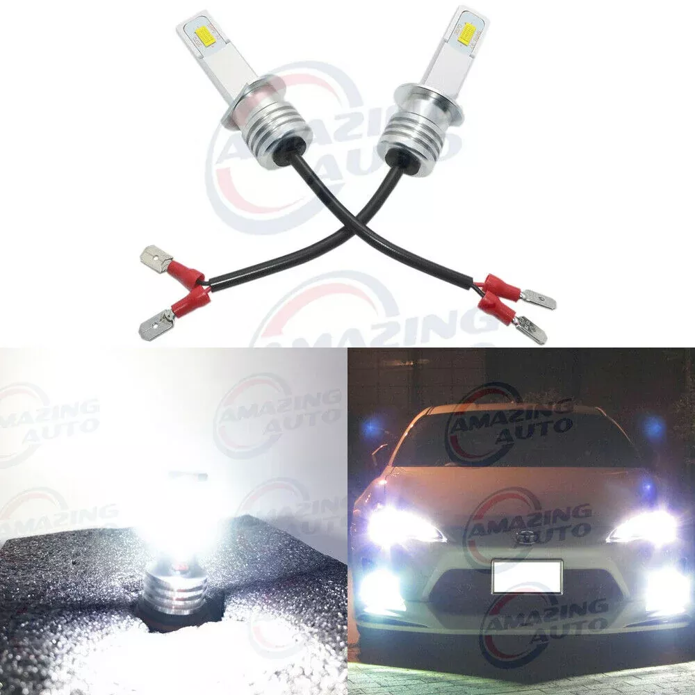 labwork 2 x H1 6000K White 35W Bulb 4000LM Bulb Super Bright LED Bulbs Fog Light Bulbs