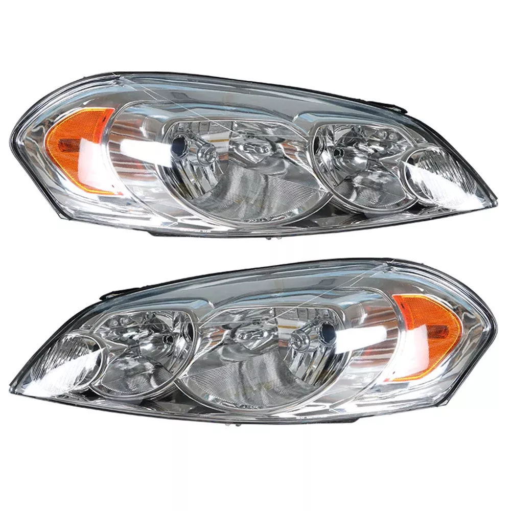Labwork For 2006-2013 Chevrolet Impala Headlights Assembly Headlamp Chrome RH&LH