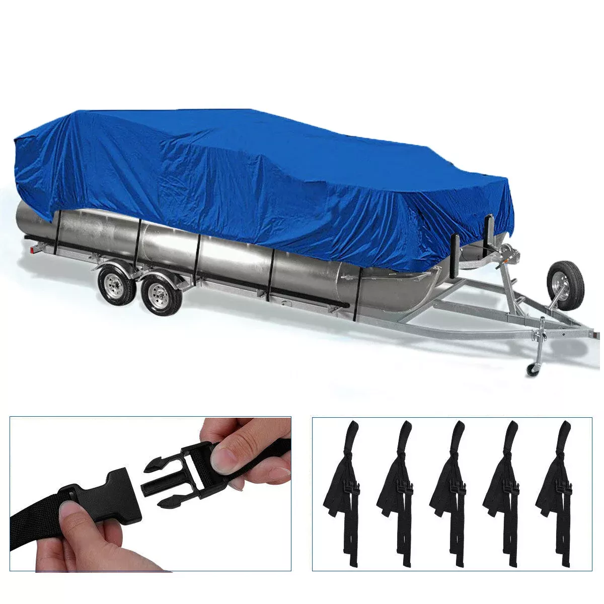 Labwork 21' 22' 23' 24' Boat Cover Waterproof Trailerable Heavy Duty Pontoon Beam 102"