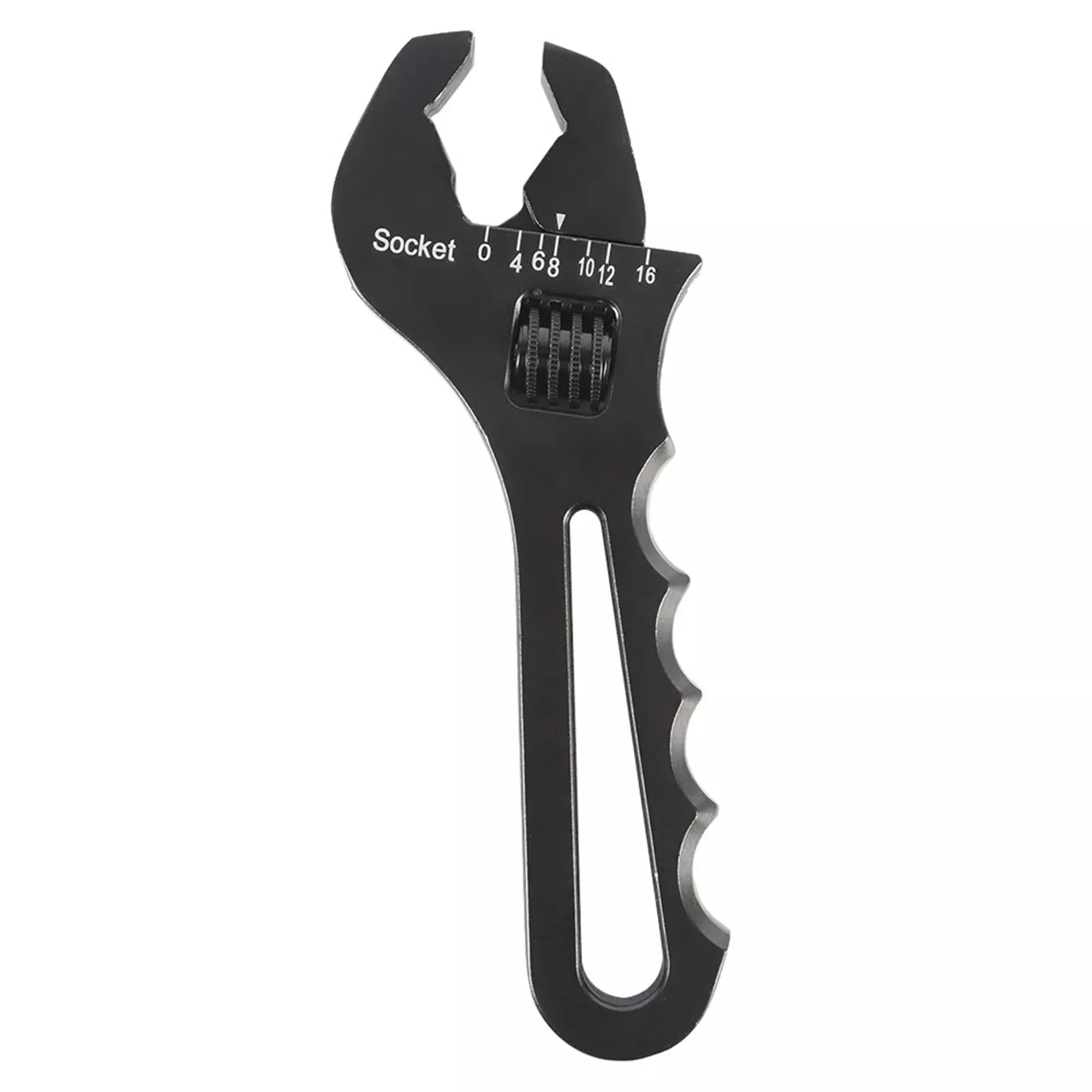 labwork 3AN-16AN Adjustable Wrench Spanner Lightweight Aluminum for An Hose Fitting Adapter End Black