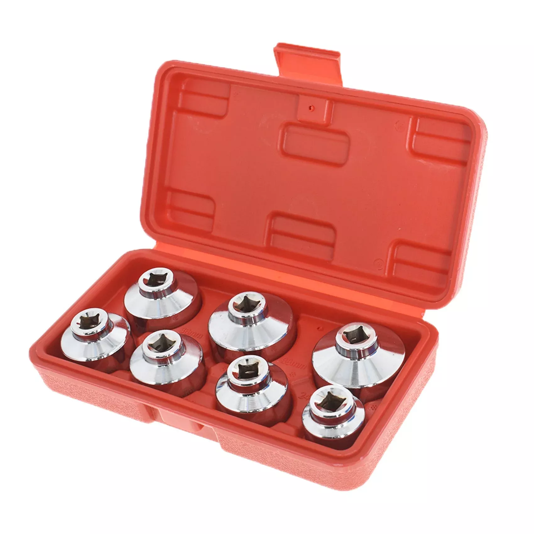 labwork 7 Pieces 3/8 Oil Filter Cap Wrench Socket Set Tool Kit 24mm to 38mm Replacement for BMW Mercedes
