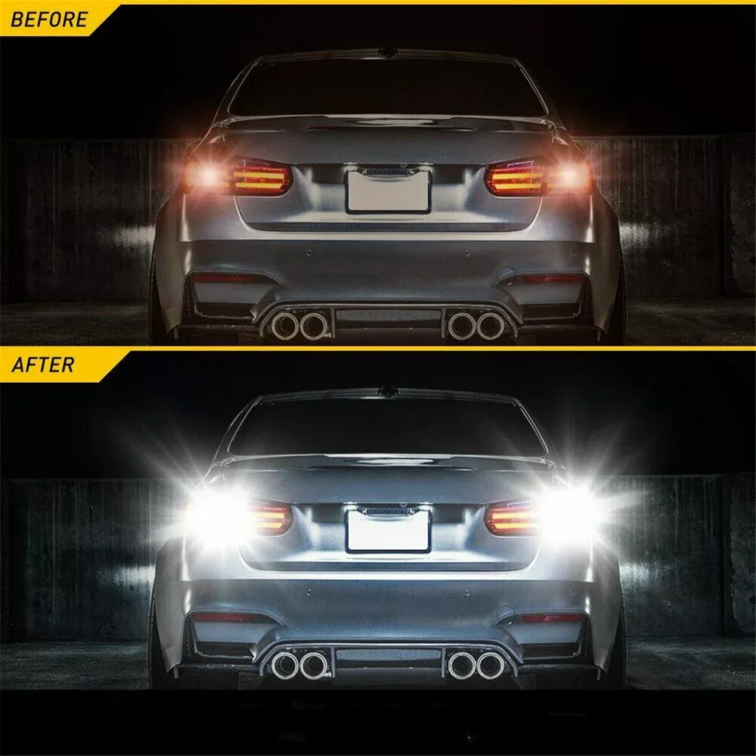 labwork 7443 7440 2 PCS LED Back Up Reverse Light Bulb 2800LM 6000K White Projector Replacement for Signal, Turn, Brake, Parking, Tail, DRL Fog Lights