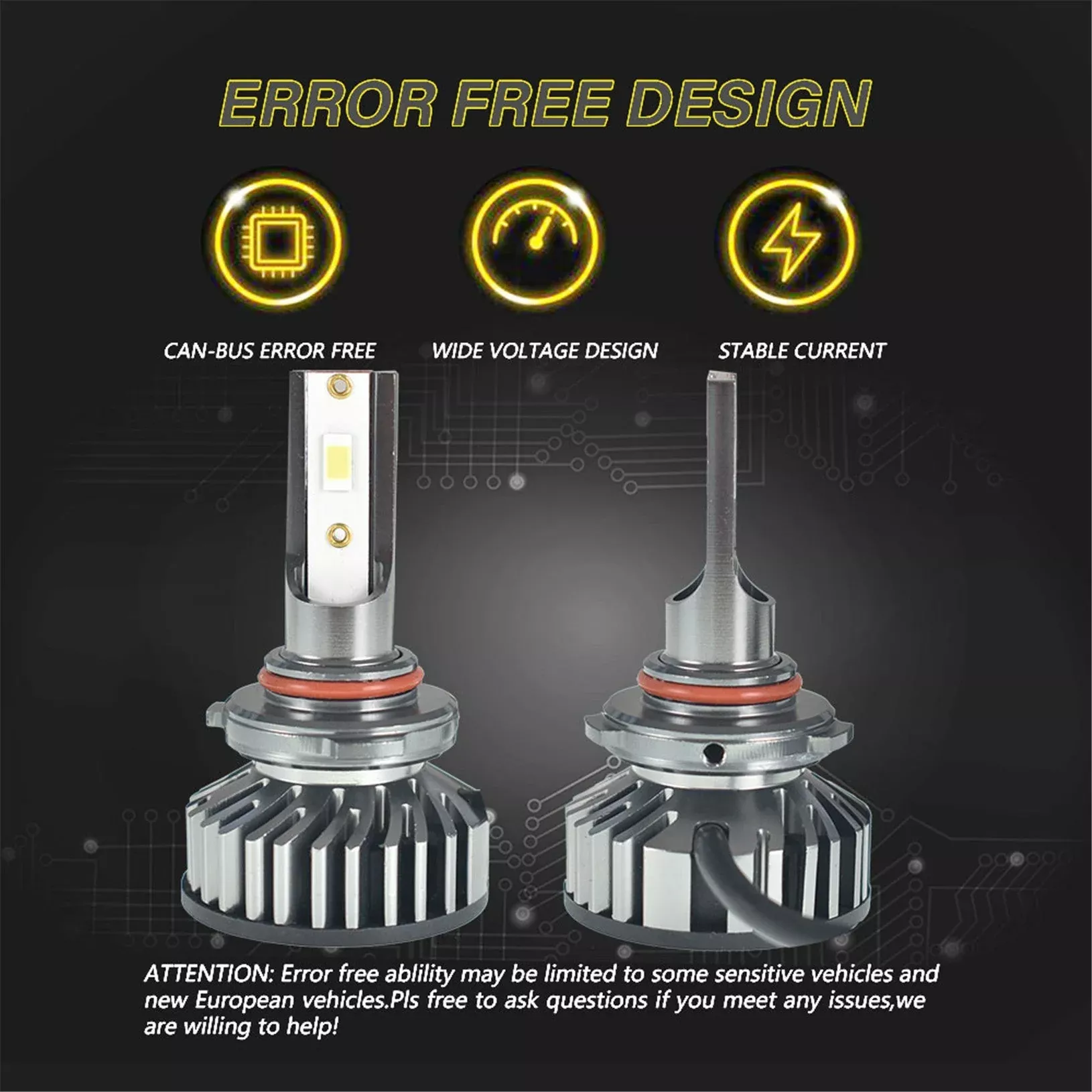 labwork 9005 LED Fog Light Bulbs 6500K 8000LM 55W Bright Fog Light LED Conversion Kit, Pack of 2