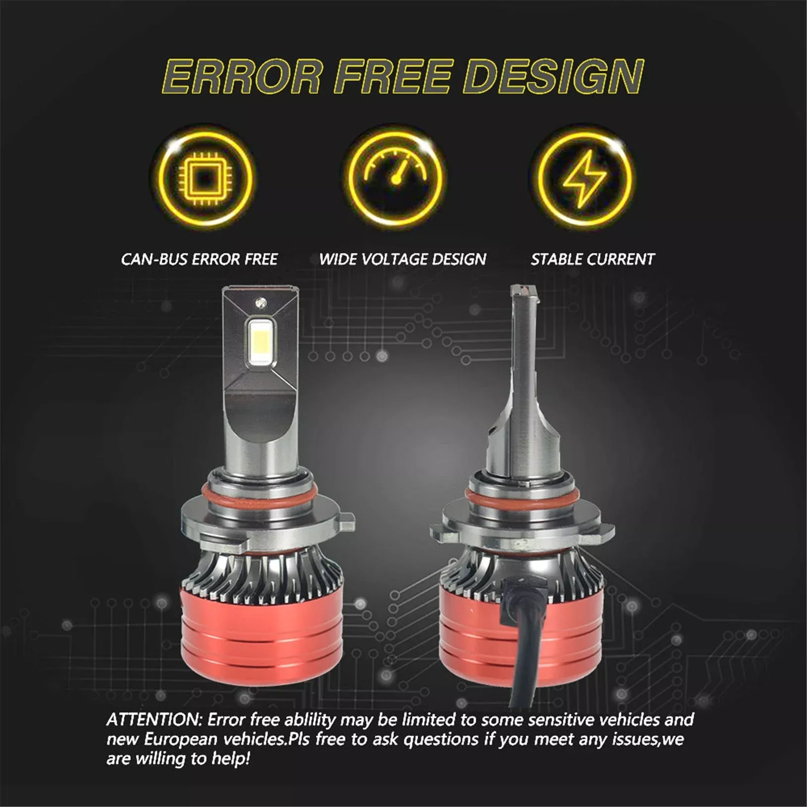 labwork 9005 LED Fog Light Bulbs 6500K 9000LM 56W Bright Fog Light LED Conversion Kit, Pack of 2