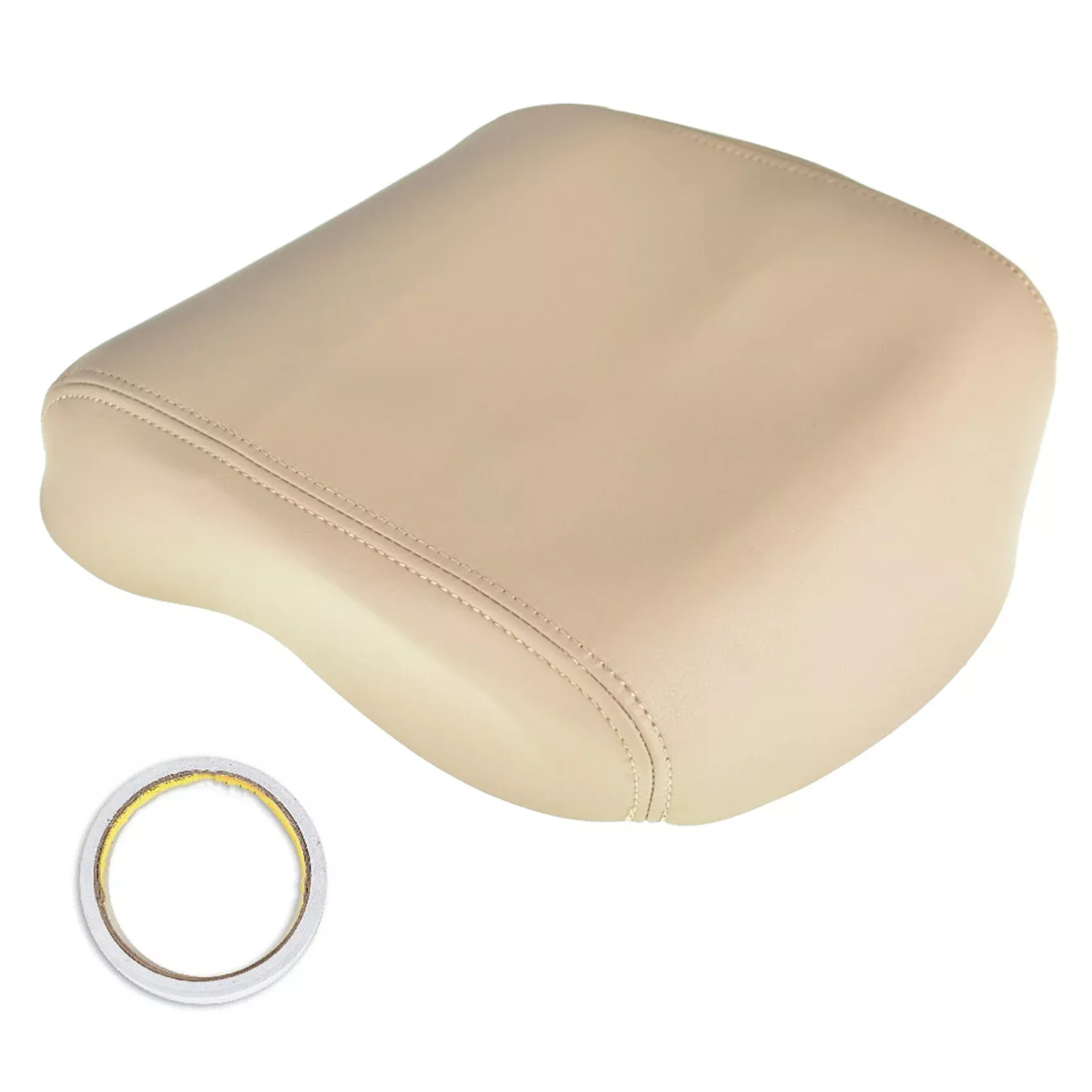 labwork Beige Tan Leather Armrest Center Console Lid CoverFor Honda Pilot 2009-2015