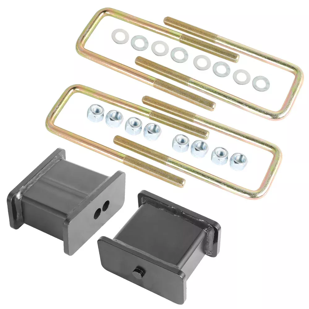 Labwork For Chevy Silverado GMC Sierra 1500 4" Rear Lift Blocks Kit w/ Ubolts