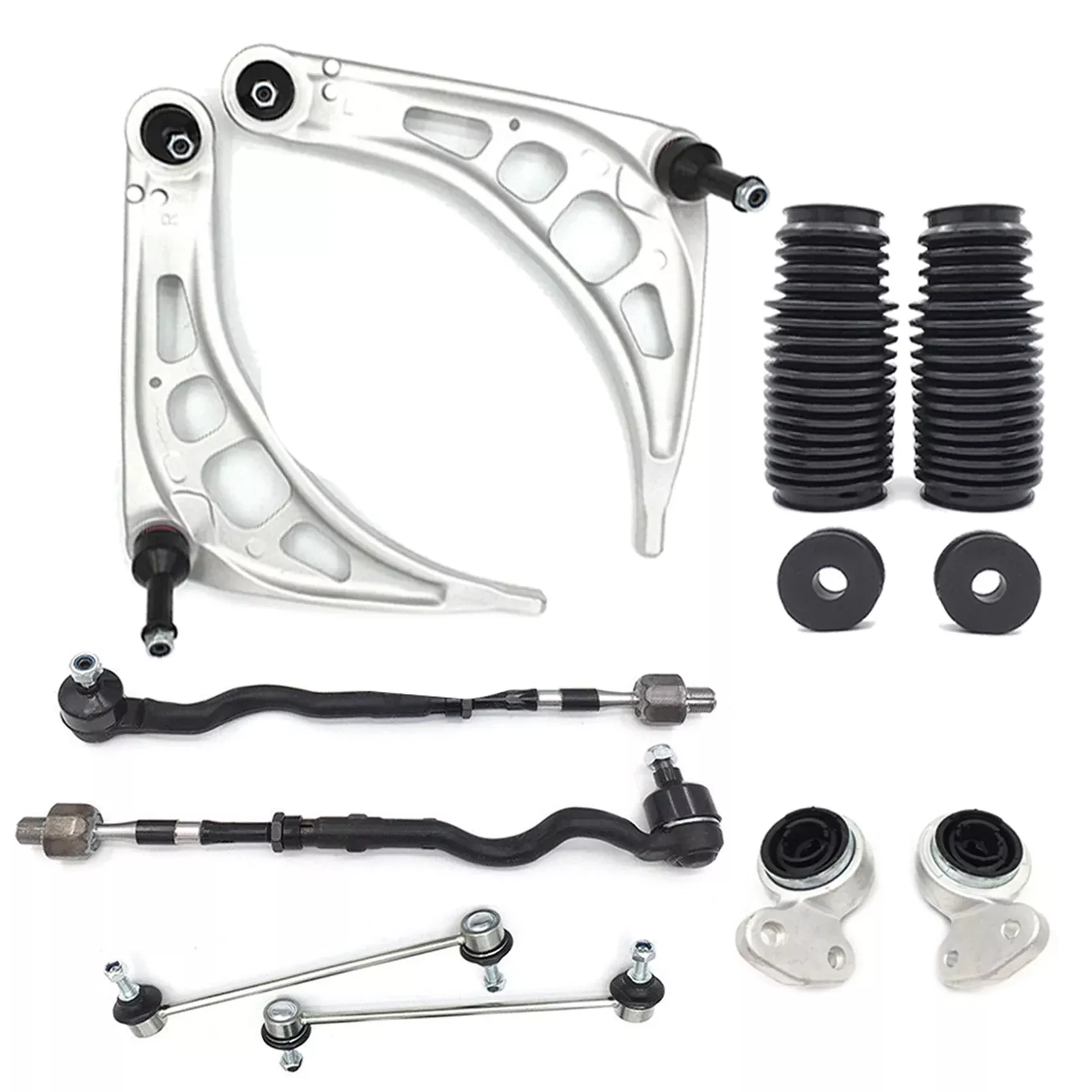 Labwork Control Arm Ball Joint Bushing Tie Rod Boot Kit For 2001-2008 Bmw E46 325i