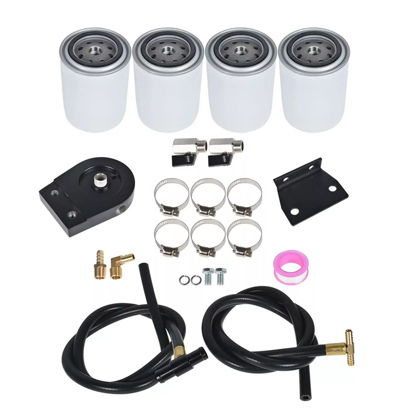 Labwork Coolant Filtration Kit & 4 Filters For 2008-2010 Ford 6.4L Powerstroke Diesel
