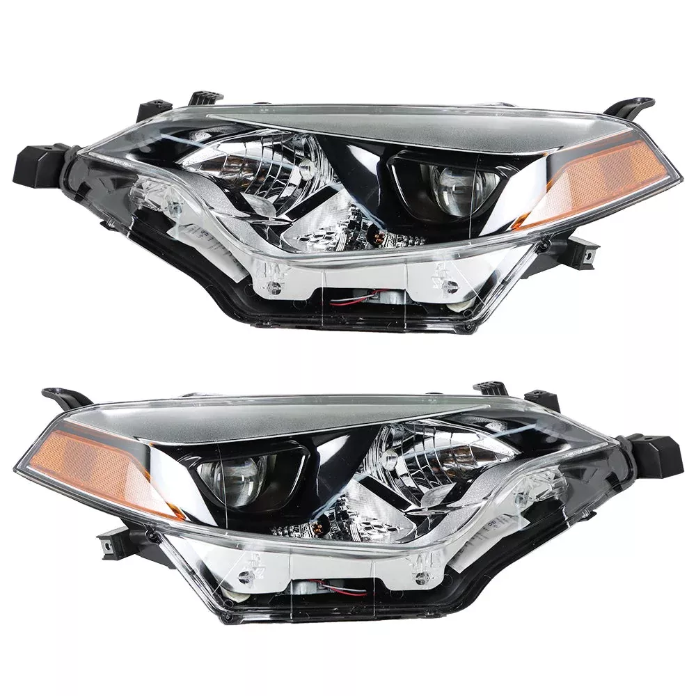 Labwork Fit For 2014 2015 2016 Toyota Corolla Headlight Halogen Clear Right&Left