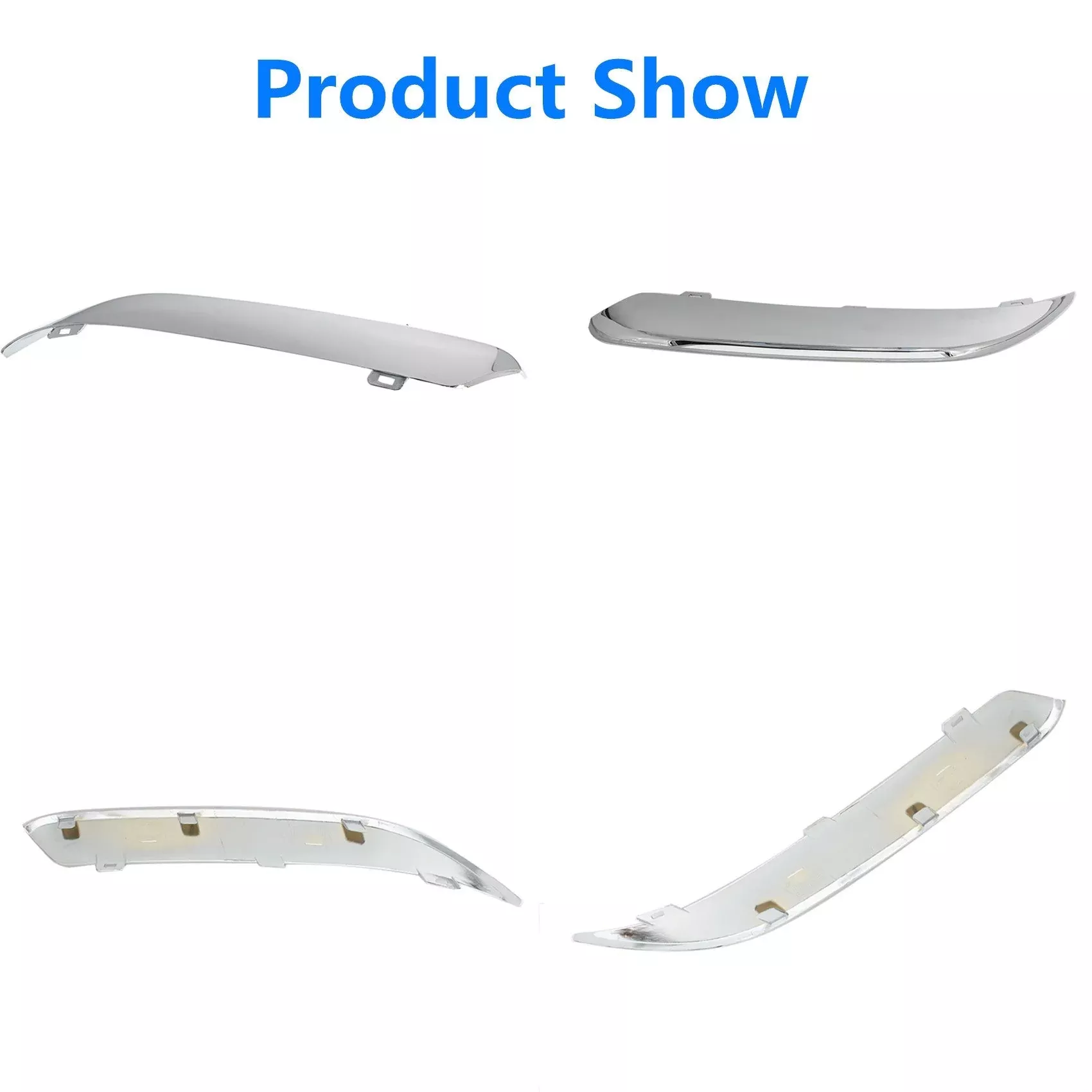 labwork Front Bumper Molding Chrome Trim Set L and R Replacement for 2005-2010 Chrysler 300 5.7L Engine Chrome Plastic 4805939AA, 4805938AA