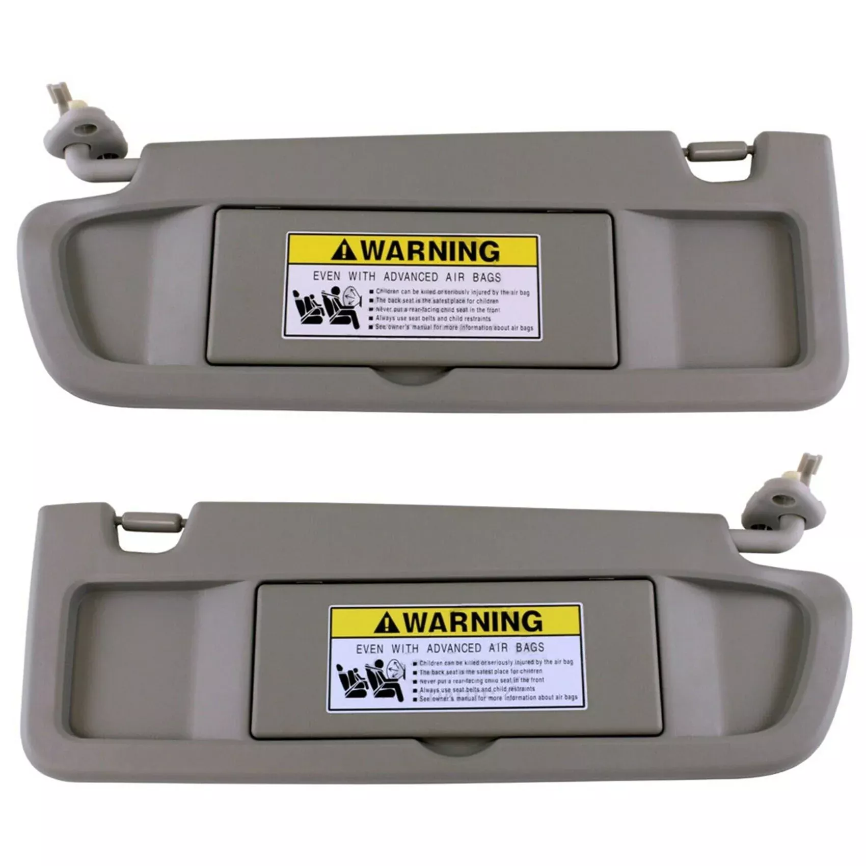 Labwork Gray Left Right Driver Passenger Sun Visor For 2005 - 2015 Toyota Tacoma