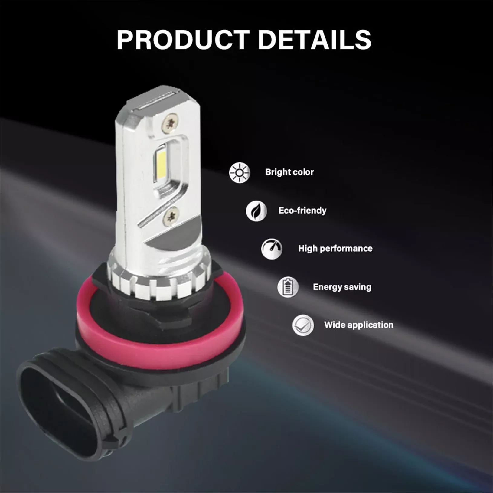 labwork H11/H8/H9/H16 2 PCS LED Fog Light Bulbs 80W High Power 6000K White 2000LM Replacement for LED Fog Light ,Daytime Running Lights DRL
