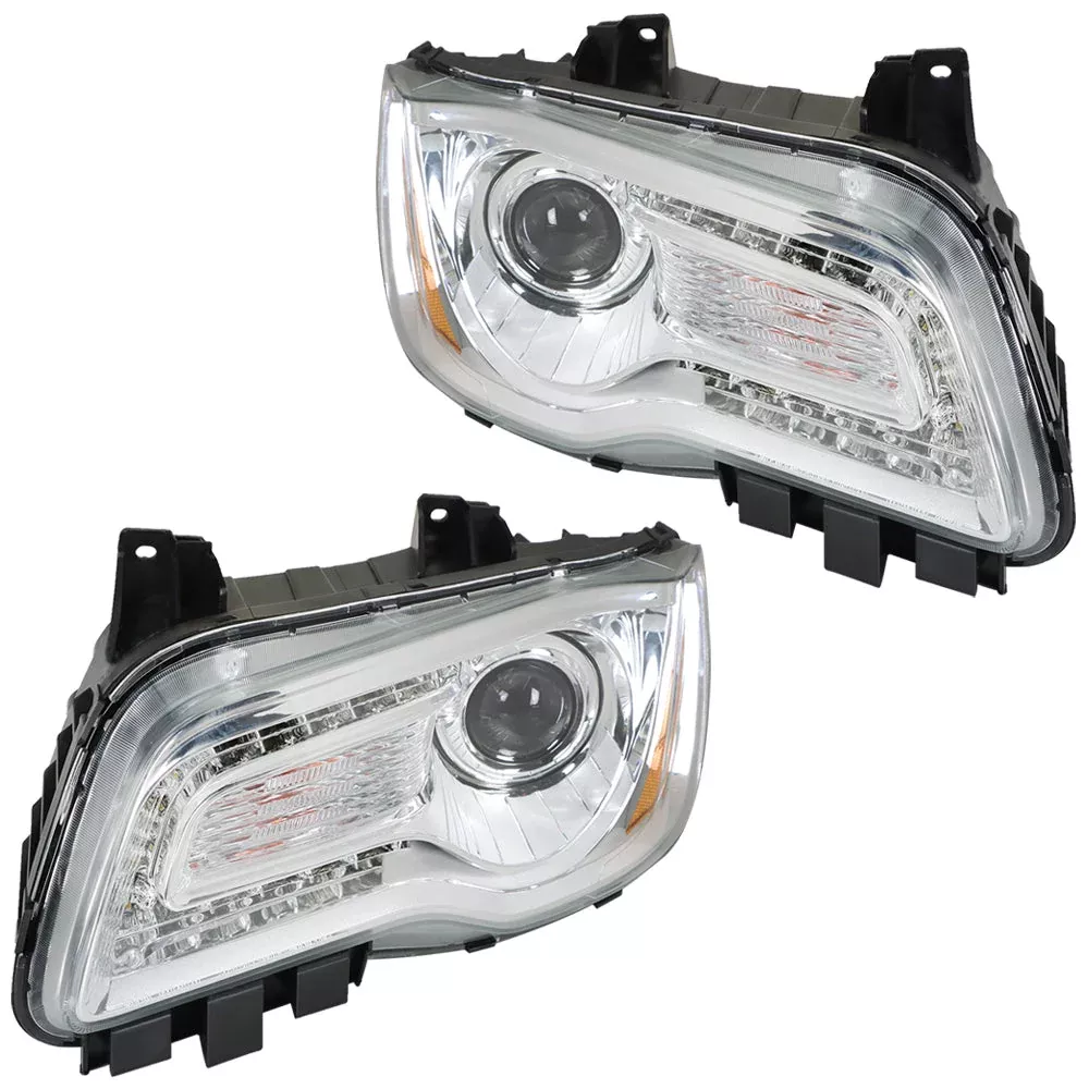 Labwork Headlight For 2011-2014 Chrysler 300 Halogen Type Clear Lens Right&Left