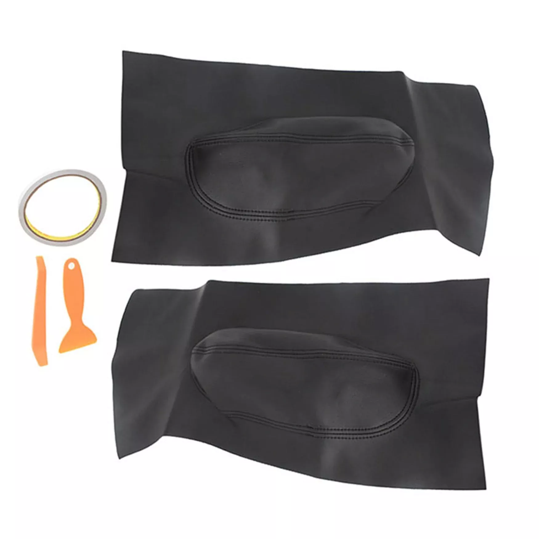 Labwork L+R Door Panel Insert Card Leather Cover for Volkswagen Beetle 98-10 Black
